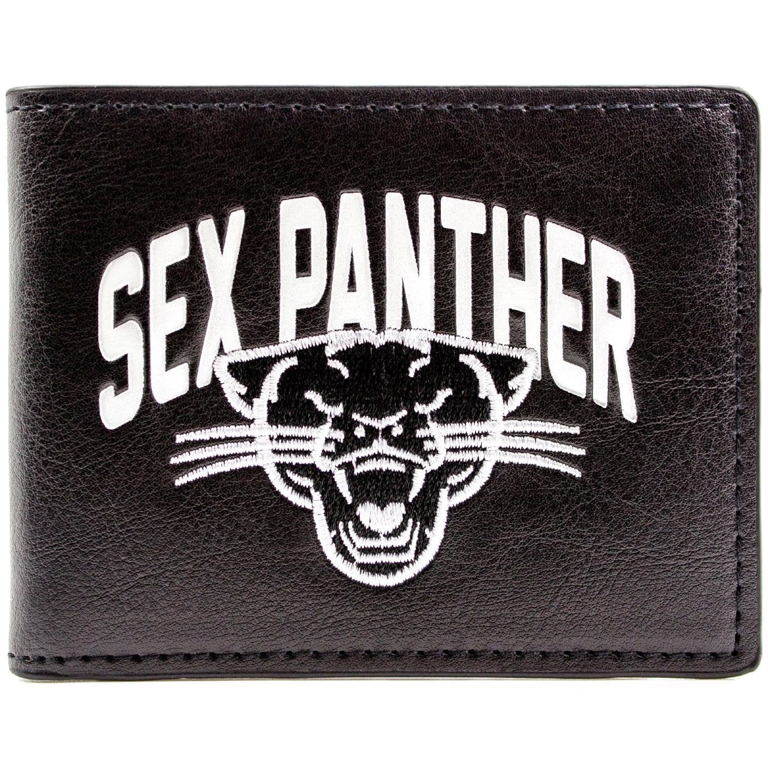 Anchorman Ron Burgundy Sex Panther Works Every Time Wallet Bi-Fold ID & Card Holder, Black