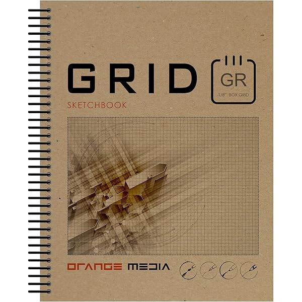 Design Ideation Spiral Bound Mixed Media Sketchbook - 8.5x11 Inch For Pencil, Ink, Watercolor & More