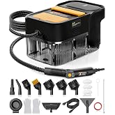 WolfClean Steam Cleaner, 3 Level Adjustable Handle with 18 Accessories | 10s Heat Up, 2.11 Quarts Tank, Handle Steam Cleaner for Home, Steamer for Cleaning for Kitchen, Grout, Dirt, Tile, Floor, Car