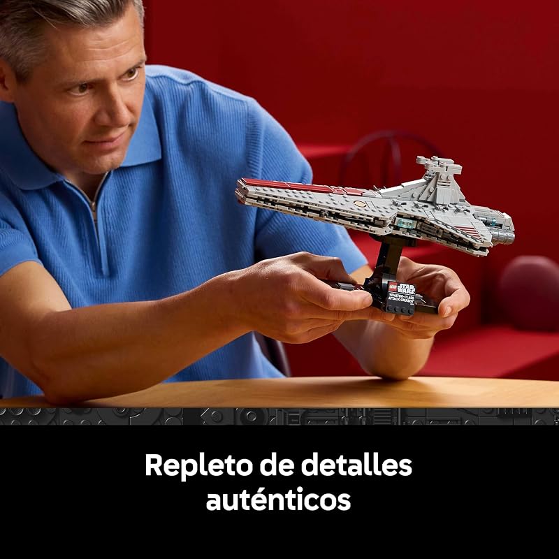Star Wars 75441 Crucero de Ataque Clase Venator - Maqueta para Construir para Adultos de Nave de la República - Decoración para el Salón - Regalo de Colección para Fans de La Venganza de los Sith — foto 3 de 8