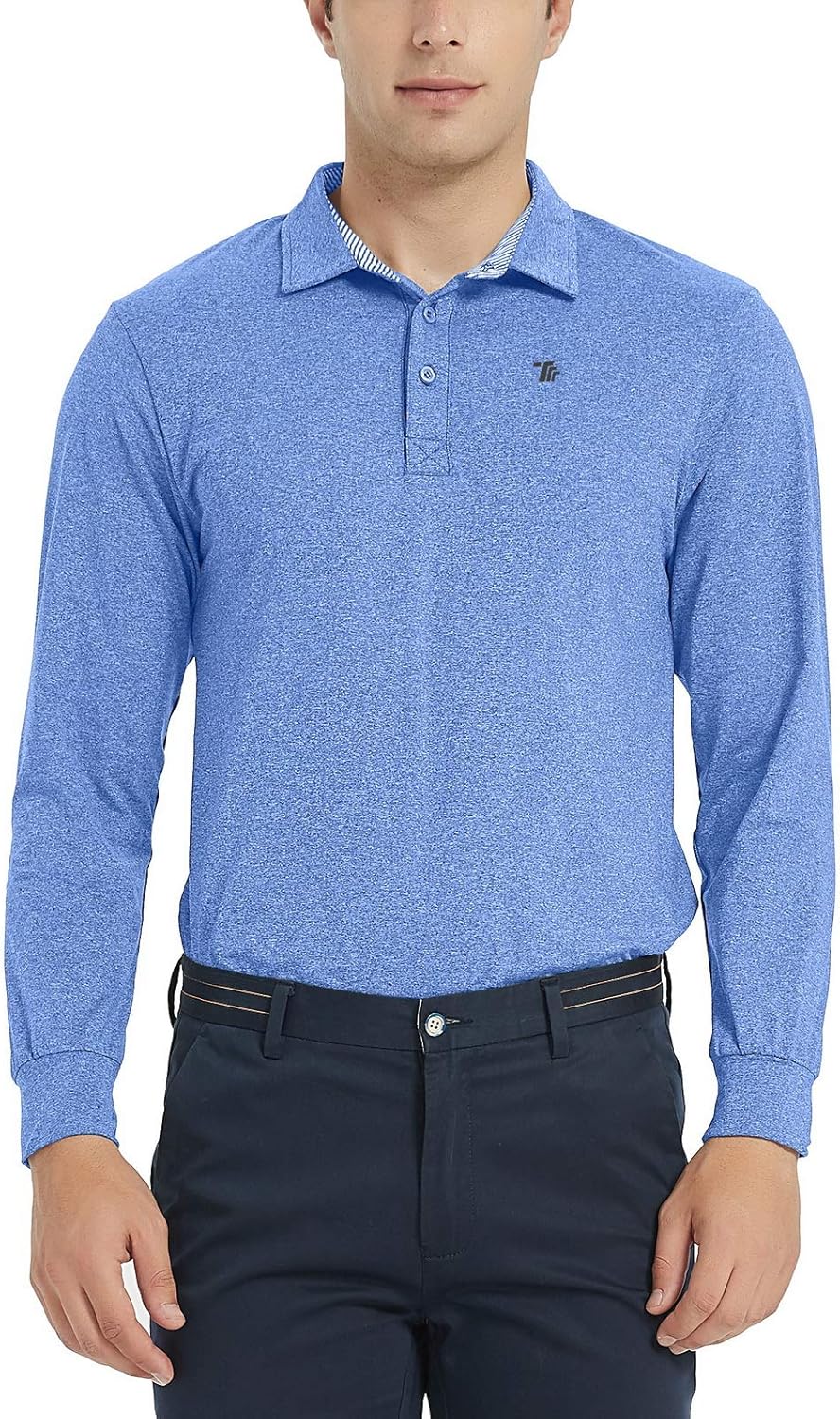 TBMPOY Men's Regular Fit Short Sleeve Thermal Long Sleeve Polo Shirt Quick-Dry Golf Sports Shirt Pullover: Clothing