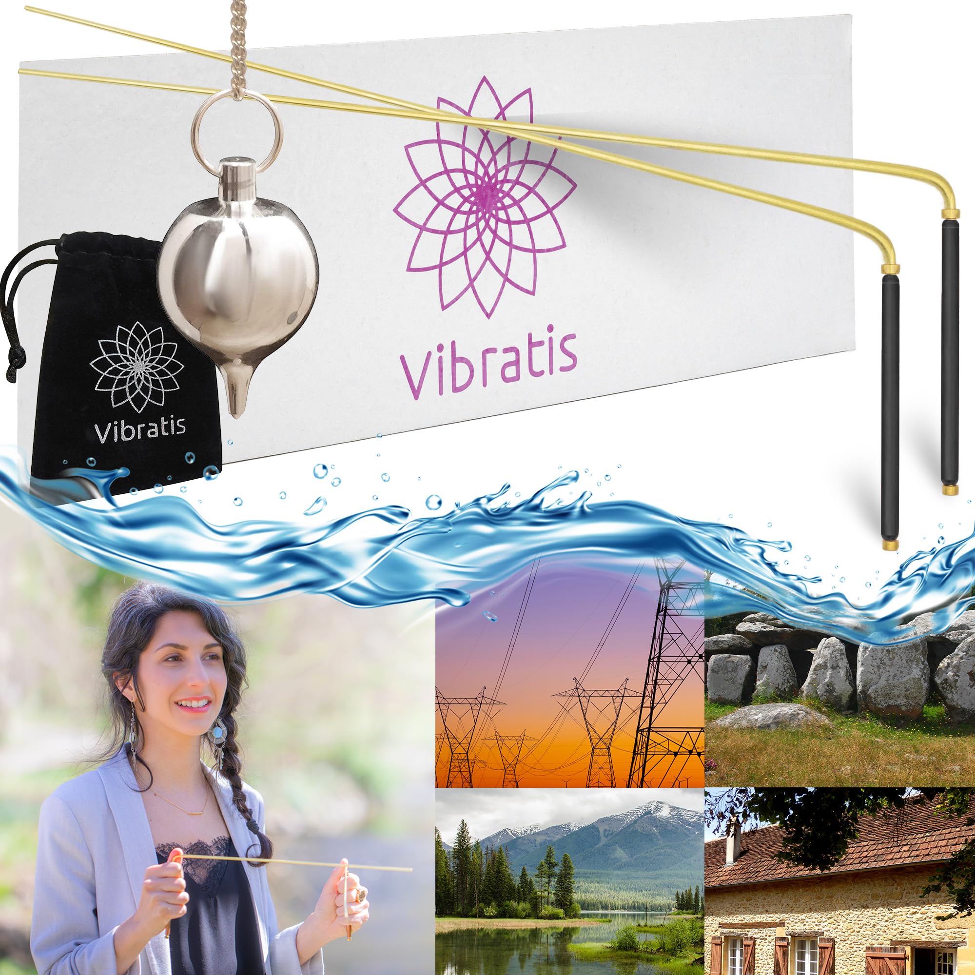 Vibratis Professional Browser Wands & Divinatory Pendulum | Ideal Pack for Beginning Radiesthesia