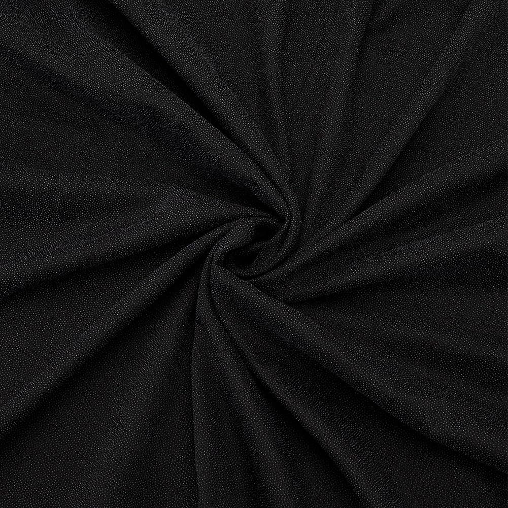 BENECREAT 2x1.5m Black Polyester Lining Fabrics, Woven Fusible Interlining Fabric for Crafting, Quilting, Sewing, Dresses, Cuffs and DIY Projects