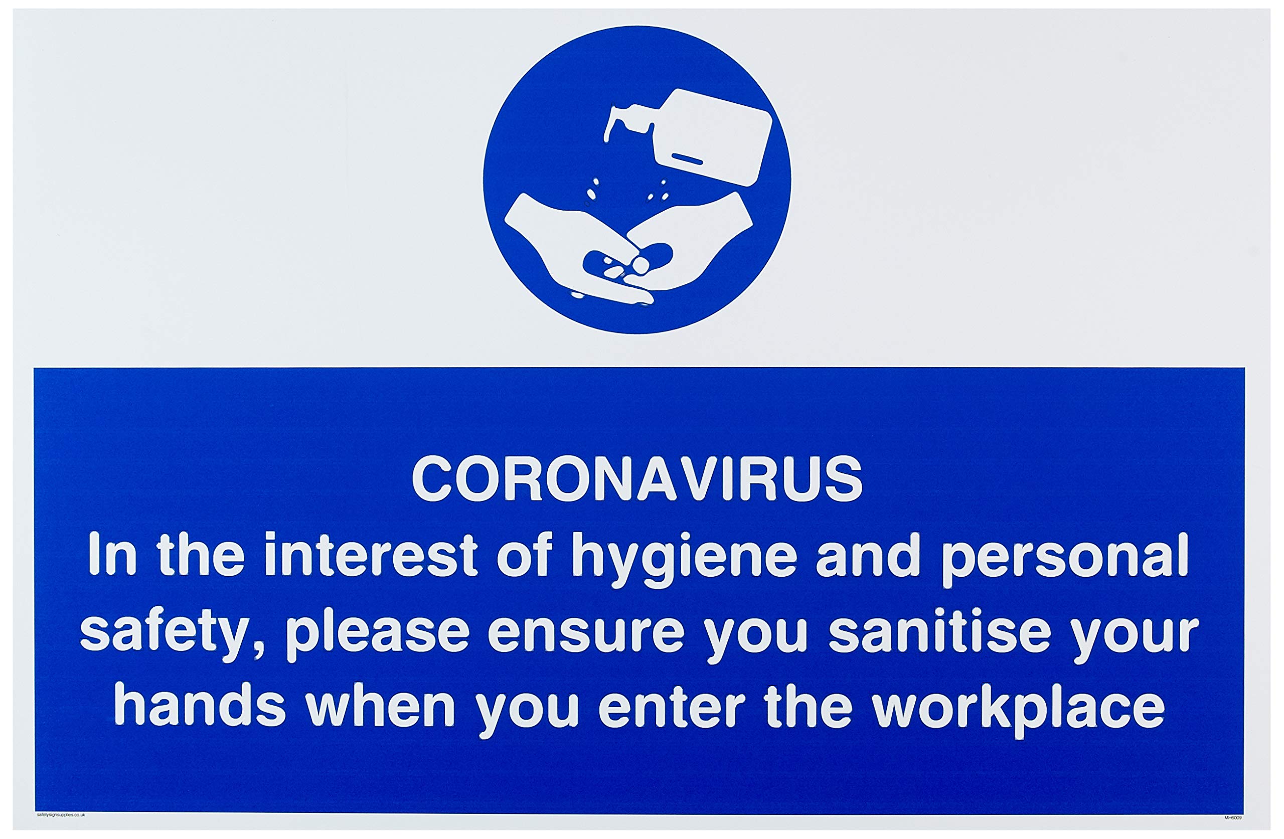 CORONAVIRUS In the interest of hygiene and personal safety, please ensure you sanitise your hands