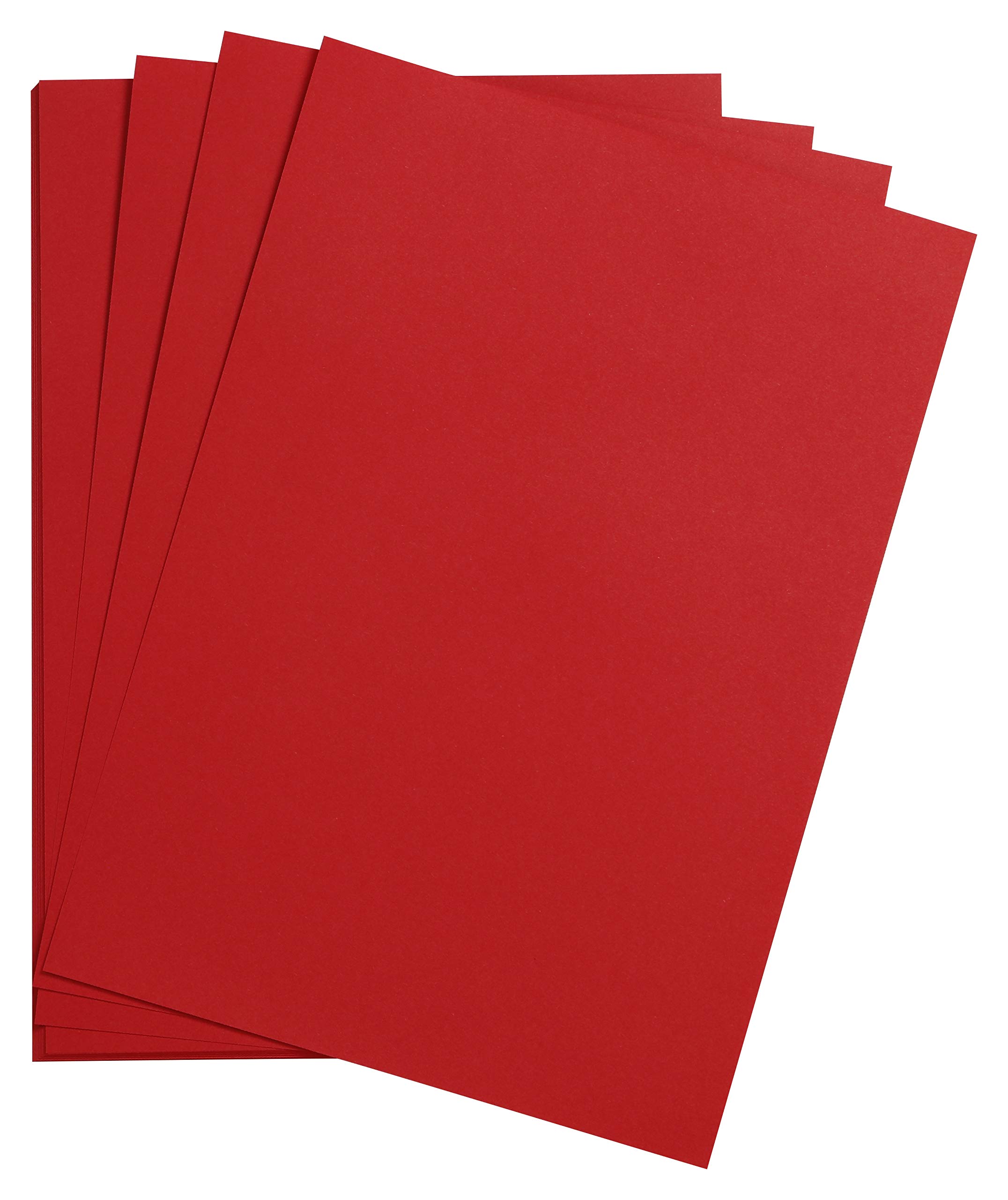 Clairefontaine - Ref 975256C - Maya Smooth Coloured Drawing Card (Pack of 25 Sheets) - 185gsm - A4 (29.7 x 21cm) - Red Colour - Deep Dyed, Acid Free, pH Neutral