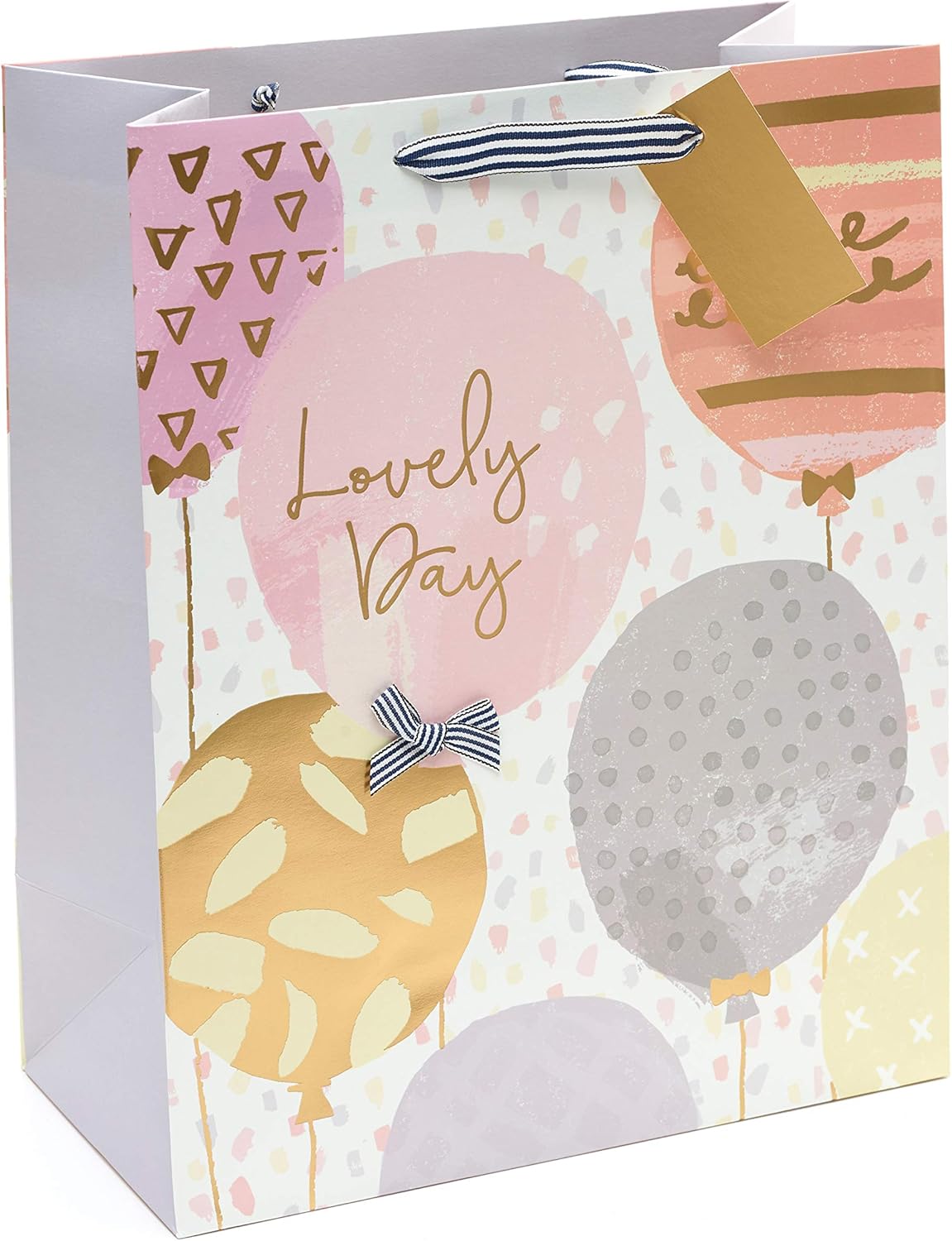 Large Birthday Gift Bag Gift Bag for Her Gold Foil Birthday Balloon