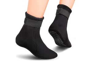 YAKEVO 3mm Beach Water Socks for Toddler, Kids Sand Proof Aqua Socks for Beach Sports, Swimming, Diving, Surfing & Water Activities