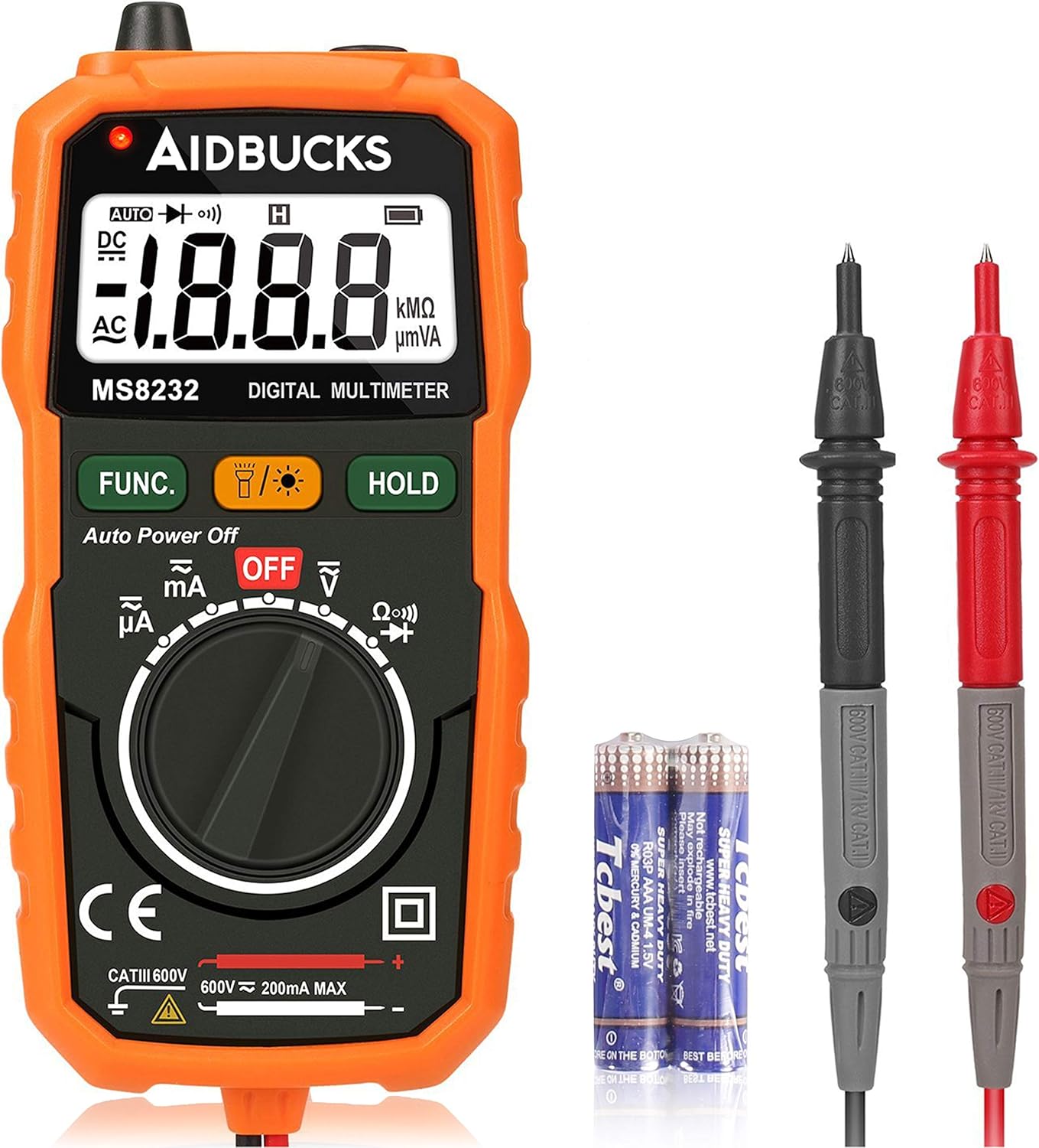 Multimètre Automatique AIDBUCKS MS8232 Professionnel Multimètre