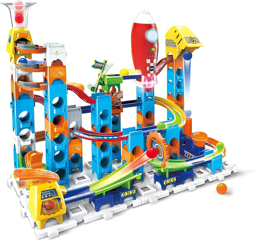VTech Marble Rush Launch Pad Construction Toy 75 Pieces 10 Marbles 4+