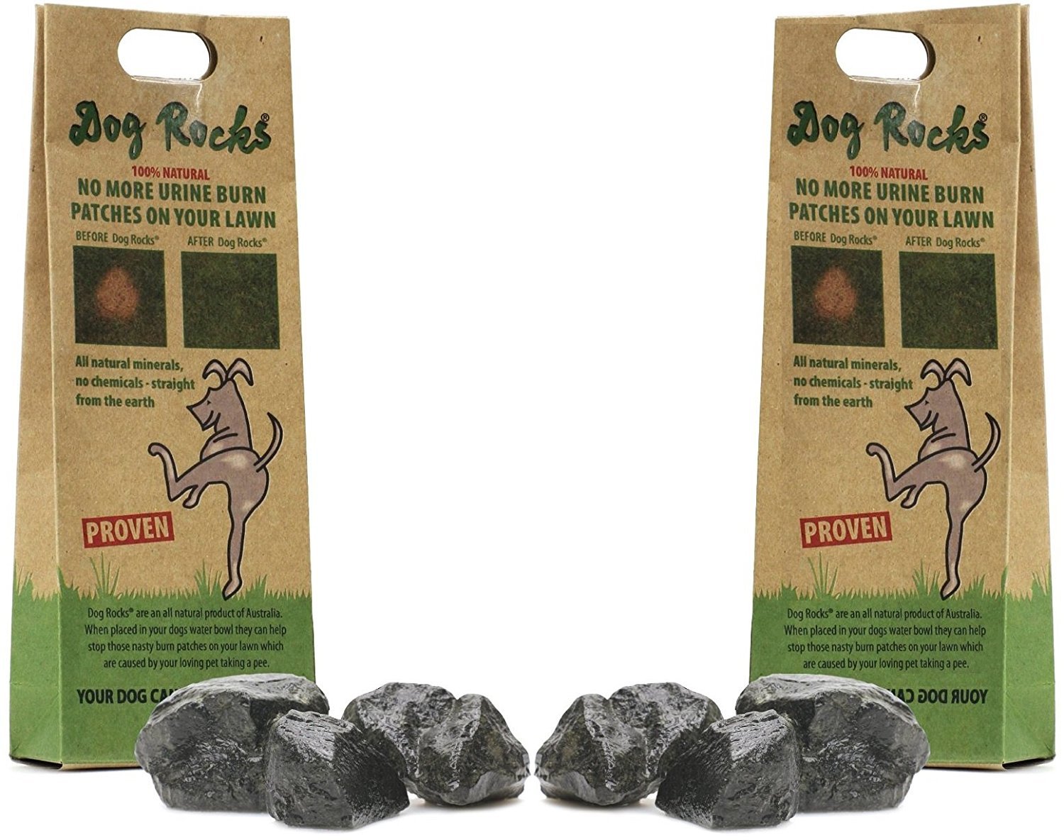 Dog Rocks 100% Natural Urine Patch Preventer - 200g Bag - Pack of 2