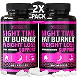 (2 Pack) Night Time Weight Loss Pills for Women