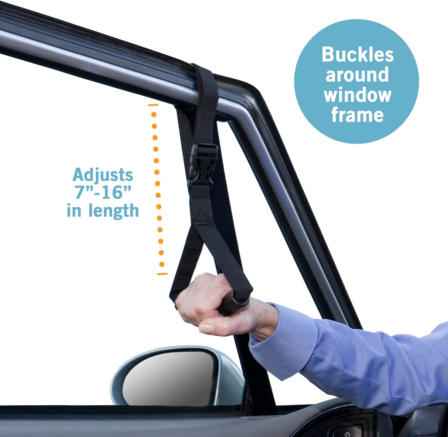 Stander CarCaddie - Automotive Standing Aid and Adjustable Safety Vehicle Support Handle Portable Nylon Car Assist Device: Health & Personal Care