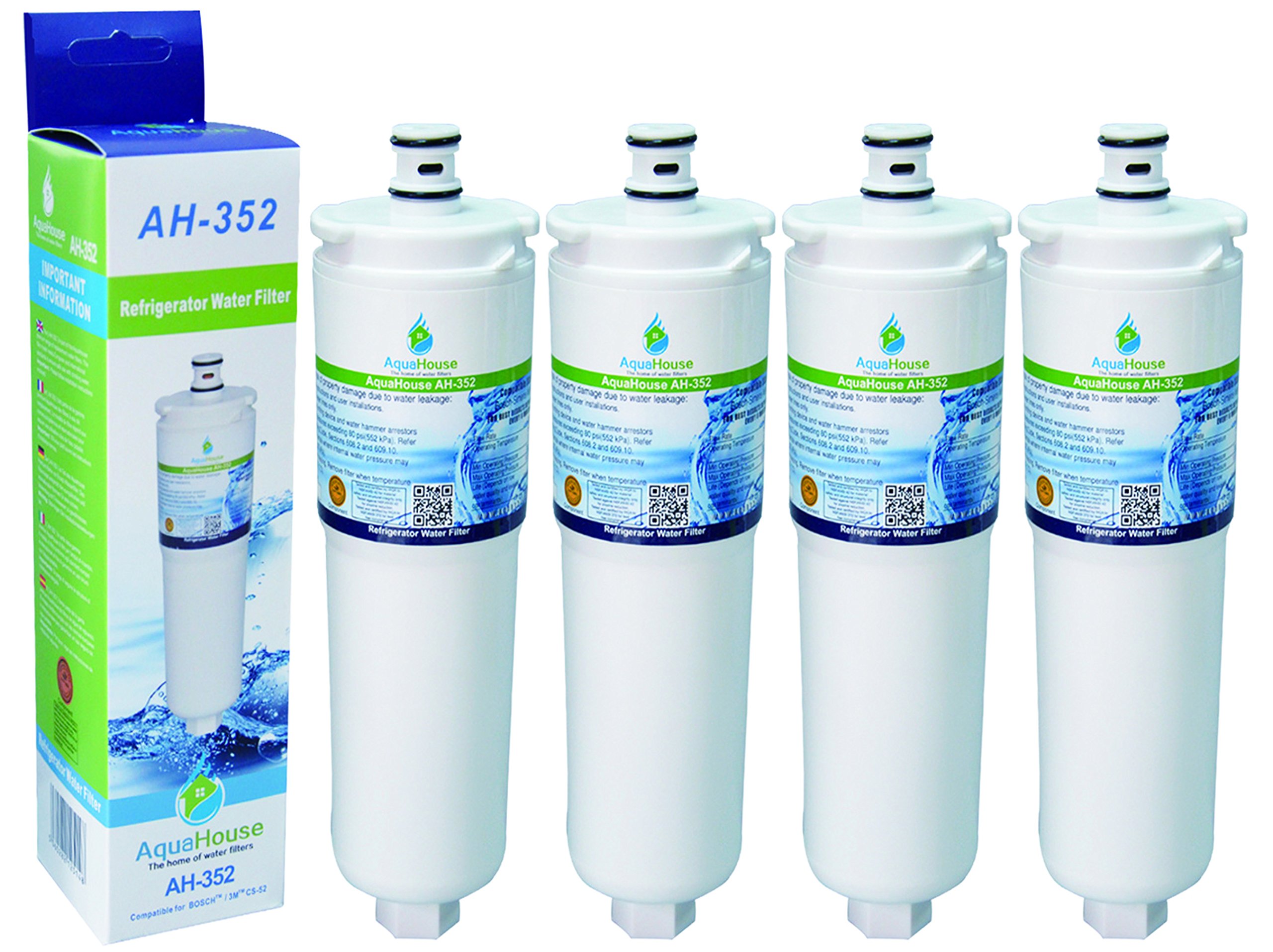 4X AH-352 Compatible Filter for Neff Bosch Siemens fridges 3M CS-52 CS-452 CS-51 640565 5586605-06 Water Filter