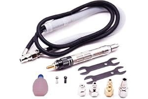 Jrealmer Pneumatic Micro Grinder 1/8" Collet High Speed Pneumatic Pencil Type Grinder 180S including 3mm/1/8" /3/32" collets