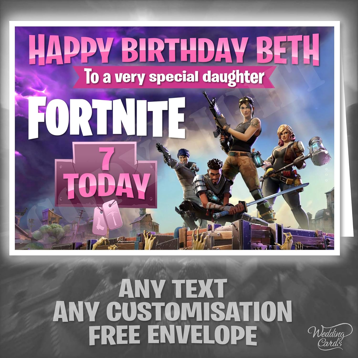 Wenskaarten Briefpapier Fortnite Personalised To Our Son Happy - wenskaarten briefpapier fortnite personalised to our son happy birthday card greeting age cards love you