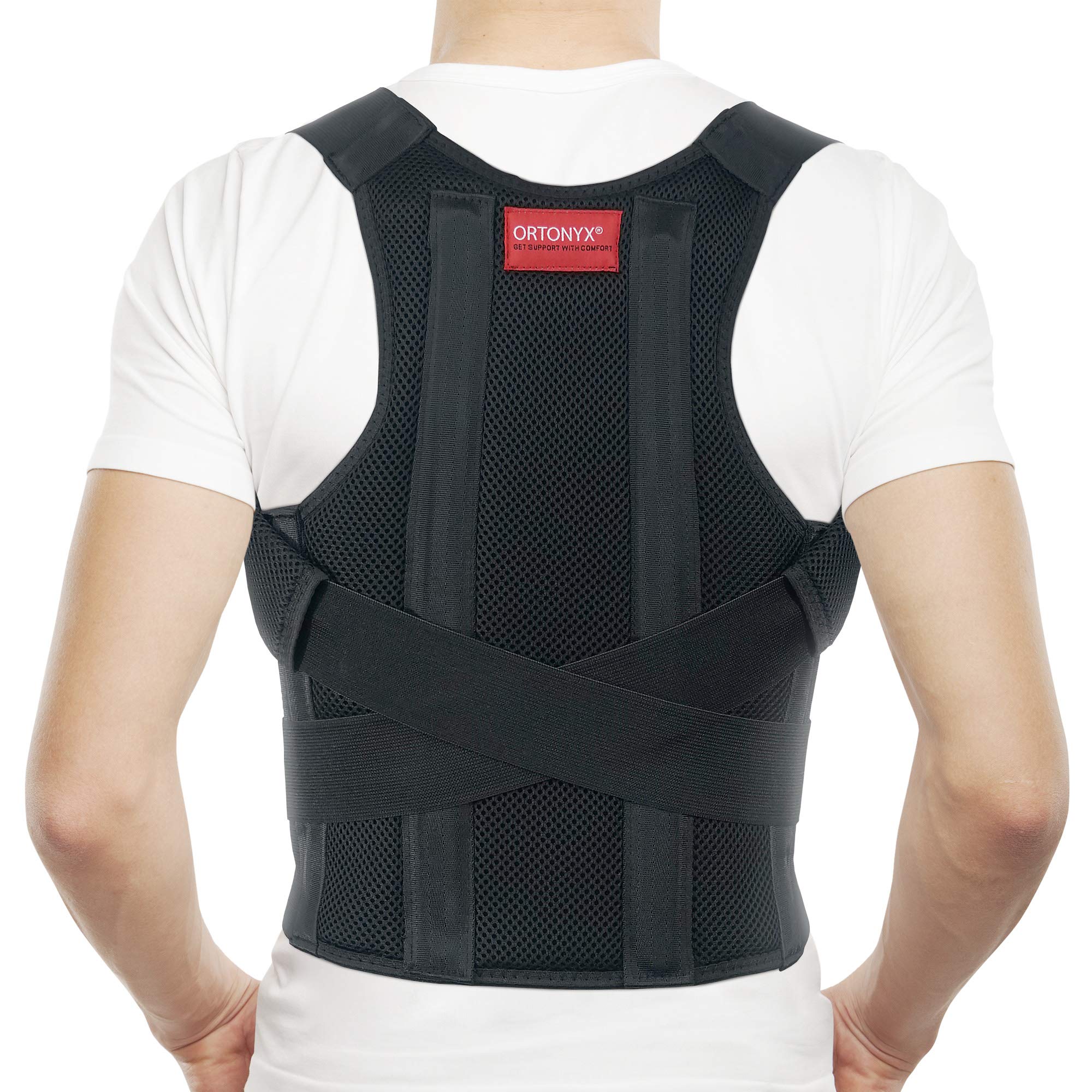 ORTONYX Comfort Posture Corrector Clavicle and Shoulder Support Back Brace, Fully Adjustable for Men and Women/656A-XXL