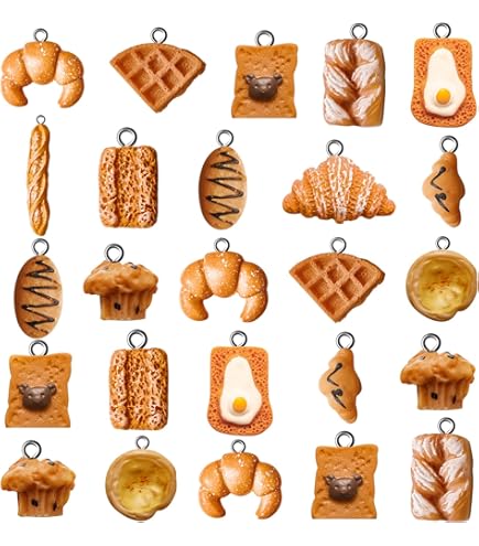 Lot De 50 Mini Pains Artificiels En Résine, Accessoires De Décoration Pour