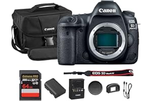 Canon EOS 5D Mark IV DSLR Camera (Body Only) – Full-Frame 30.4MP DSLR with 4K Video, Dual Pixel AF & Built-in Wi-Fi (1483C002) + Canon Shoulder Bag + 64GB Memory Card