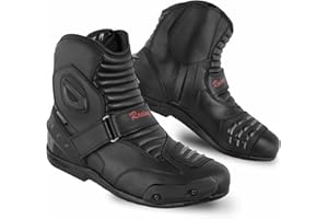 PROFIRST Short Ankle Leather Motorbike boots for men Motorcycle boots Protective Shoes for Riders Adventure motorcycle Boots - CE Approved