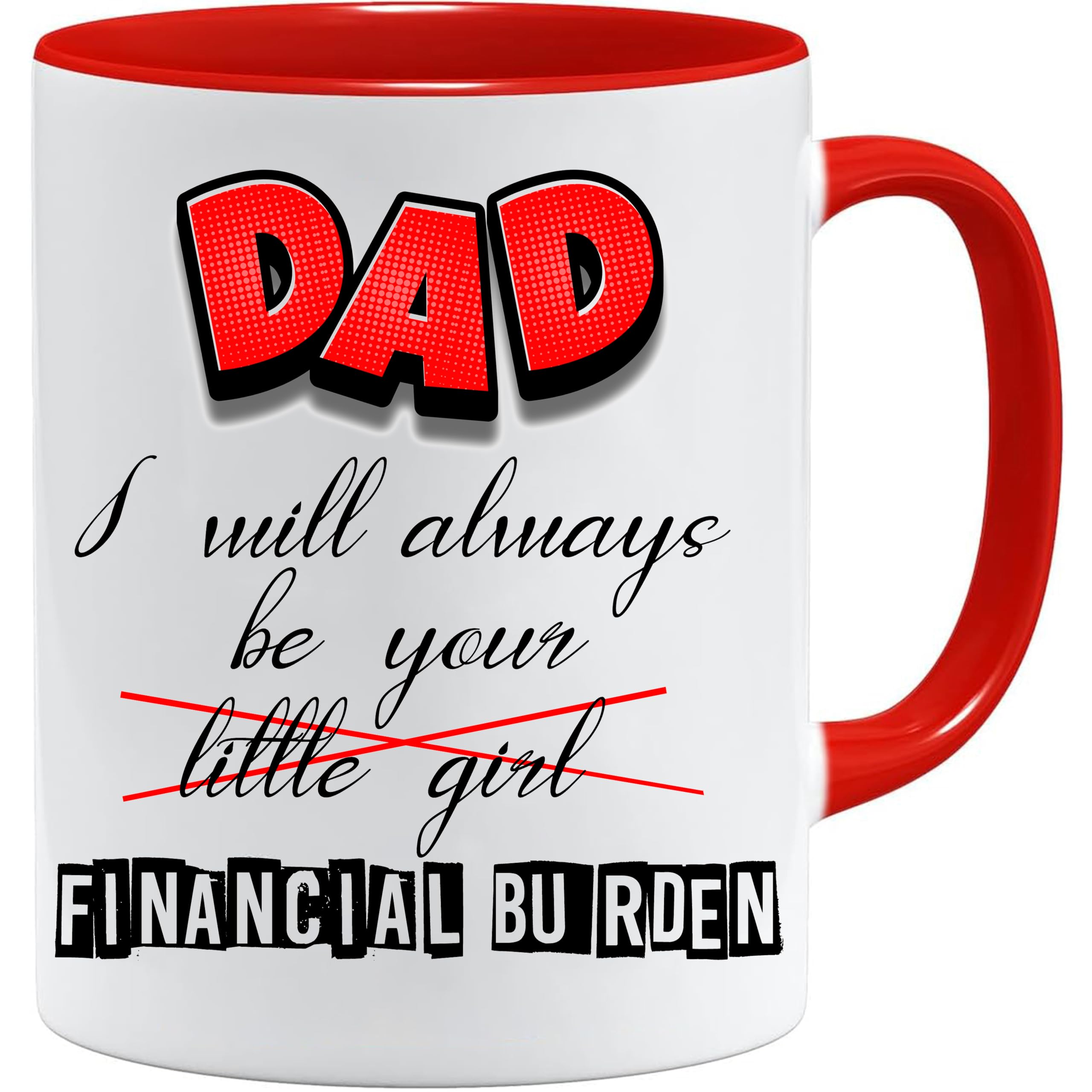 Fathers Day Gift | Financial Burden Mug - Novelty 11oz Premium Quality Work Humour Mug & Gift Box Set Tea Coffee Office Work Home