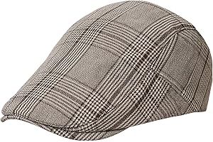 PanPacSight Men's Newsboy Gatsby Hat Vintage Beret Flat Ivy Cabbie Driving Hunting Cap for Father,News Boy Cap for Gentle