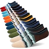 COOVAN Mens No Show Socks Cotton Low Cut Short Casual Socks Men Non Slip Invisible Casual Socks Size 9-11 (6 Pairs)