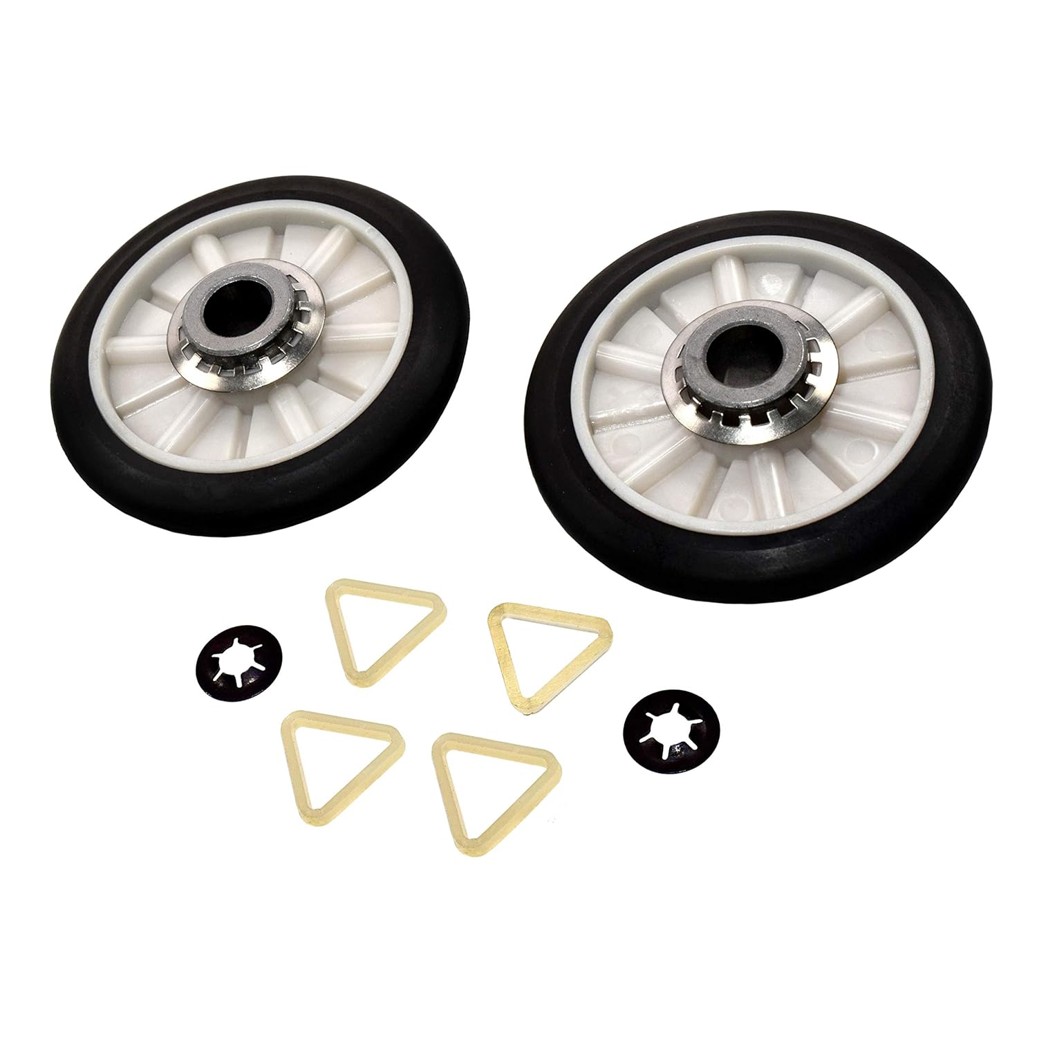 HQRP Dryer Drum Support Roller Kit Replacement for Admiral 4KAED4475TQ0 4KAED4475TQ1 AGD4475TQ0 AGD4475TQ1 YAED4370TQ0 YAED4470TQ0 YAED4475TQ1 3ZAED4475TQ0 plus HQRP Coaster