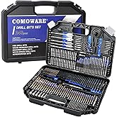 COMOWARE Drill Bit Set, 246 Pcs for Cordless Drill, Drill Driver Bit Set for Wood, Metal, Masonry, Cement and Screwdriver Bits Set Combo Kit
