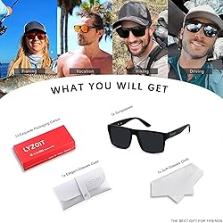 LYZOIT Square Sunglasses for Men Women Oversized