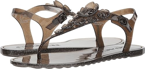 coach tea rose jelly sandals