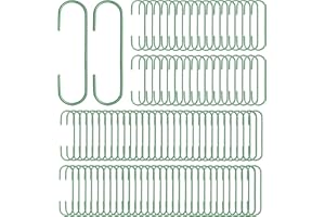 Quacc 100 PCS Green Bauble Hooks Metal Ornament Hooks for Christmas Tree Wreaths Home Kitchen Party Decoration (Green)