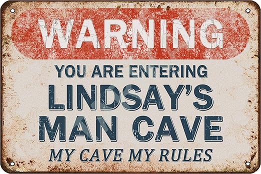 Amazon.de: Tarika Warning You Are Entering Lindsay's Man Cave My Cave