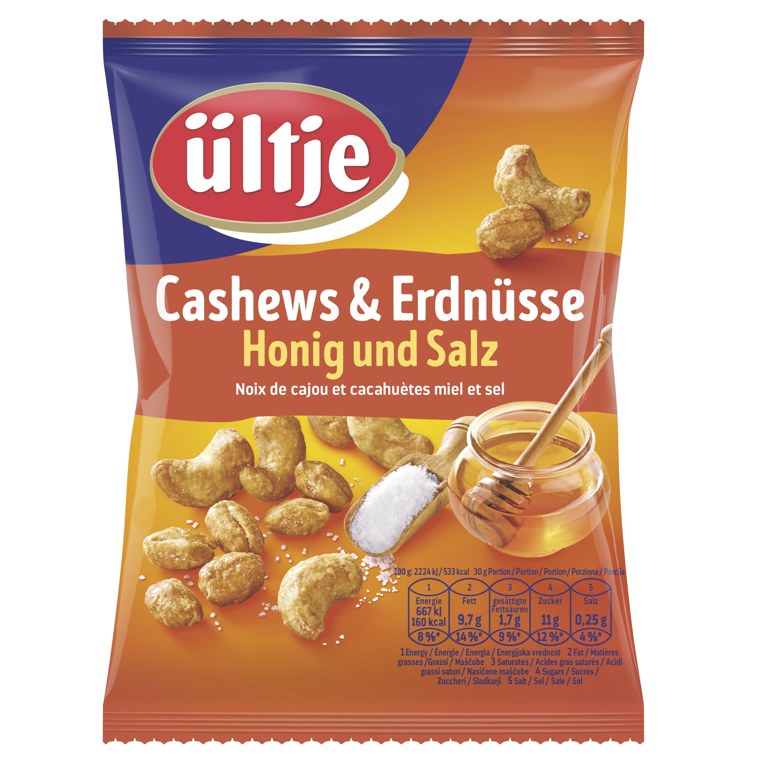 ültje Cashews & Erdnüsse, Honig und Salz (1 x 200 g)