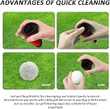 olyee 2 Pack Golf Ball Cleaner Pouch Waterproof Pocket Carabiner Bag Clip view 4