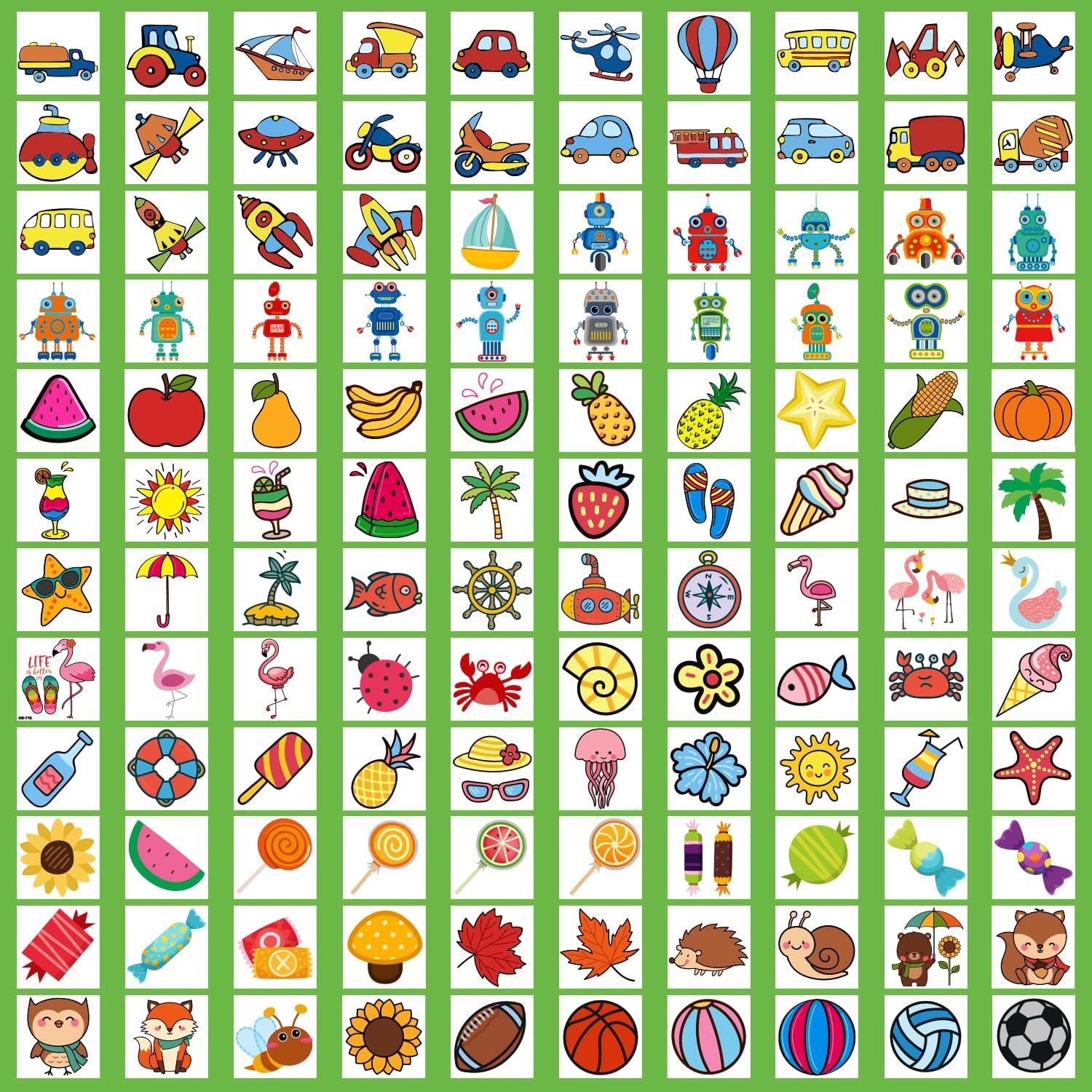 PARTYWIND 408 PCS Kids Tattoos for Party Supplies, Individually Wrapped Sheet Temporary Tattoos Stickers for Kids Goodie Bag Stuffers, Fun Birthday Party Favors - Mixed
