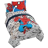 Marvel Spiderman Spidey VS 7 Piece Full Size Bed Set - Includes Comforter & Sheet Set Bedding - Super Soft Fade Resistant Microfiber (Official Product)