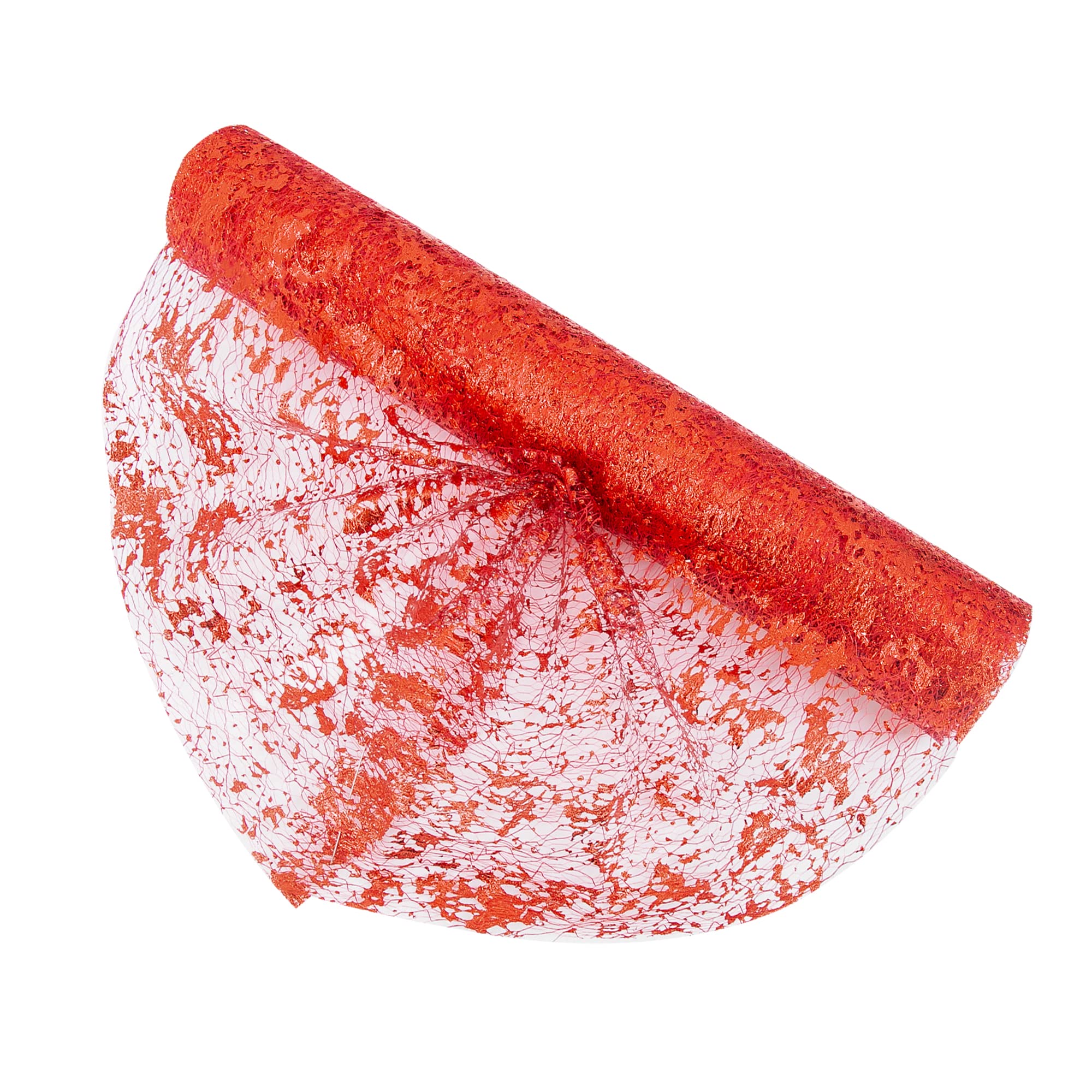 Time to Sparkle Table Runner with Gold Foil 29cm x 5.5M Sparkling Tulle Roll Gift Floral Wrapping Paper Rolls Glitter Table Decoration for Holidays Wedding Parties and Everyday Decoration (Red)