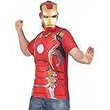 Rubie's Costume Co Men's Avengers 2 Age Of Mark 43" Iron Man T-Shirt and Mask