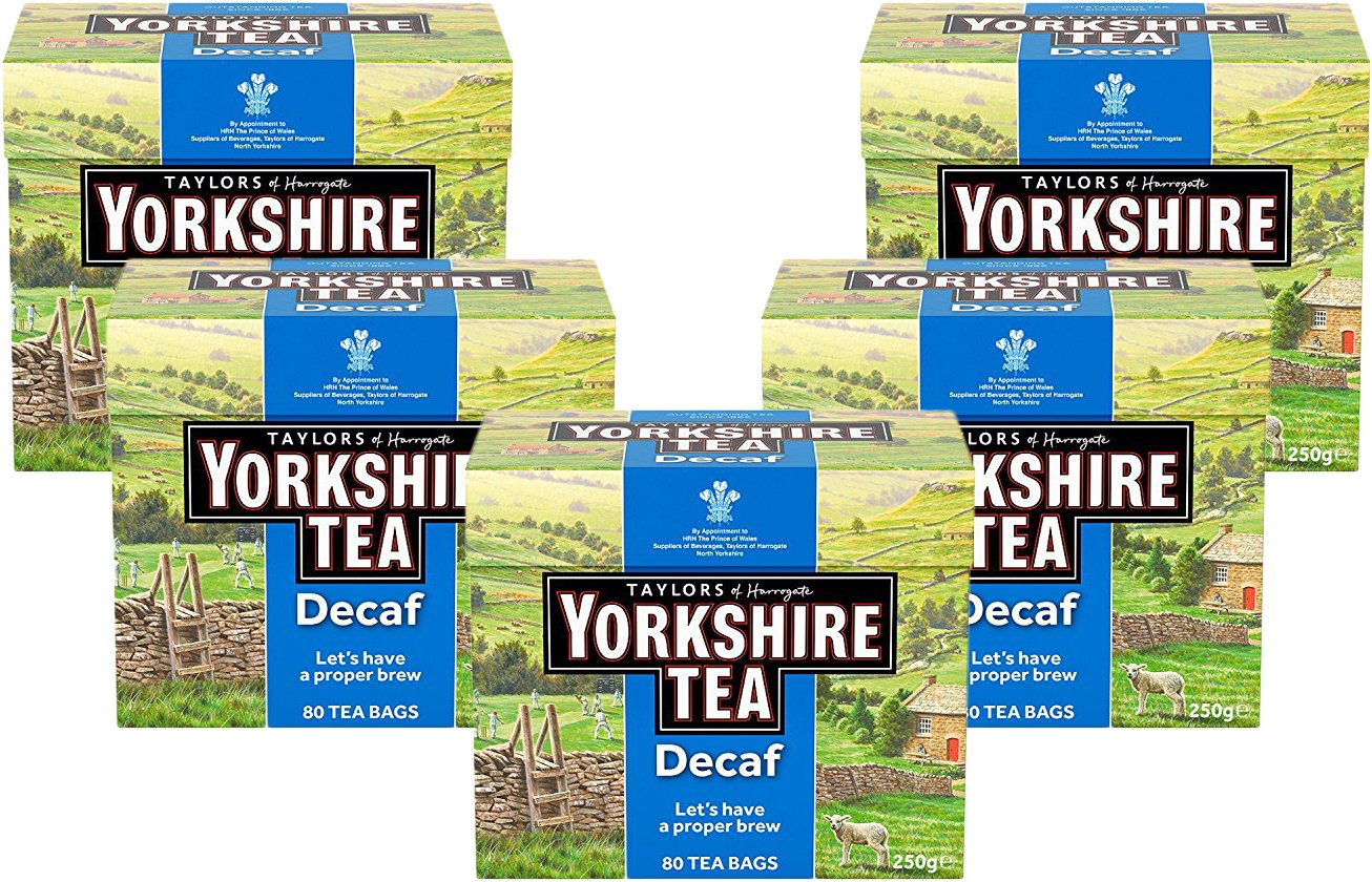 Yorkshire Tea Decaf, 80 Tea Bags (Pack of 5, total 400 teabags) Buy