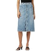 Joe's Womens The Pheobe High Rise Patch Pocket Midi Denim Skirt