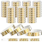200 PCS VIP Wristbands for Events, Paper Wristbands Party Bracelets for Events Custom Wrist Bands Adjustable Waterproof Admission for Parties Concerts Festivals Clubs