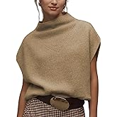 IQSQSQ Women‘s Ribbed Knit Vest Sleeveless Mock Neck Tank Top Cute Casual Layering Piece for Spring Summer 2026 Outfits