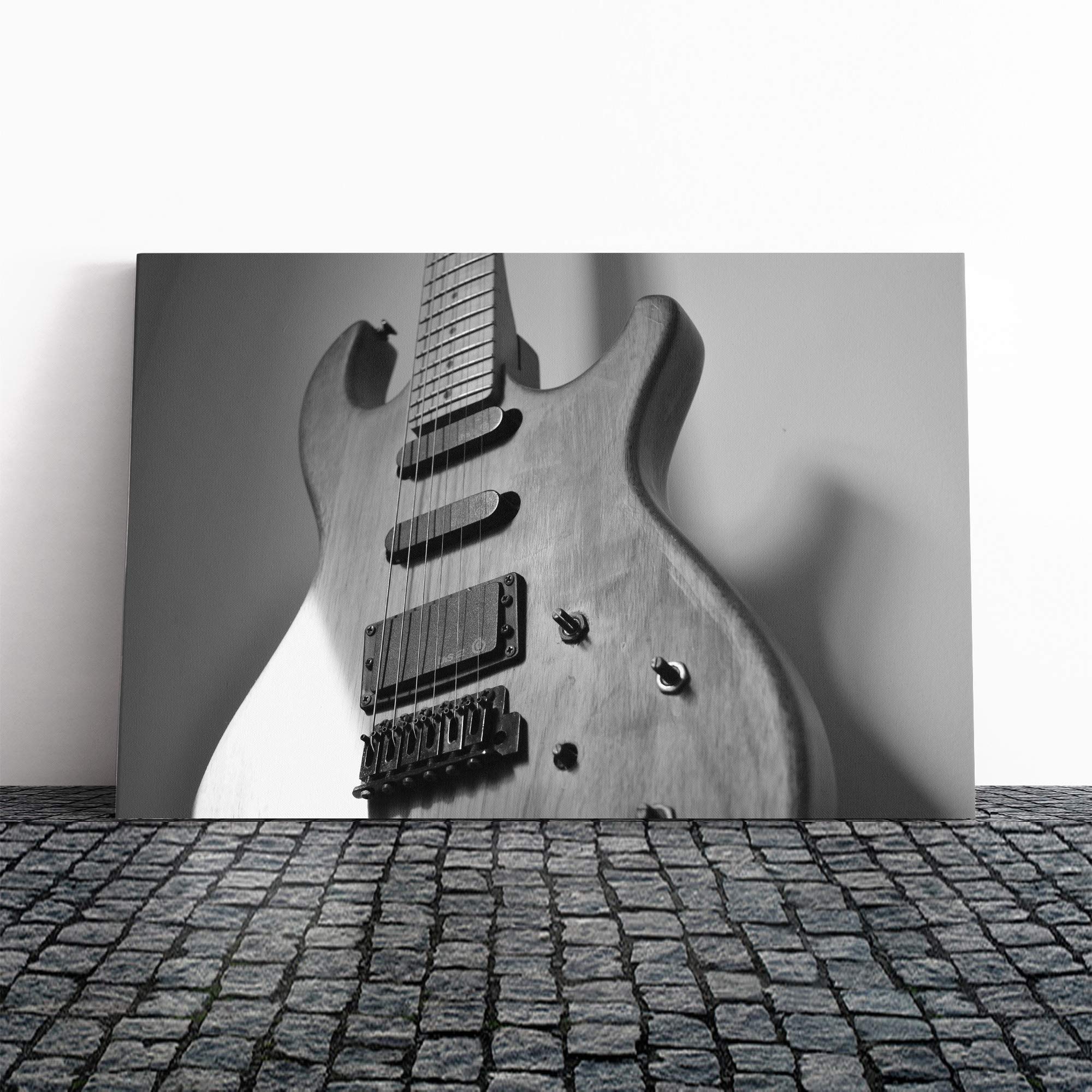 Electric Guitar Canvas Print | Gallery Wrapped 30mm Frame Wall Art | 20x14 inches | Ready to Hang | Modern Music Picture | Living Room Bedroom Lounge Office