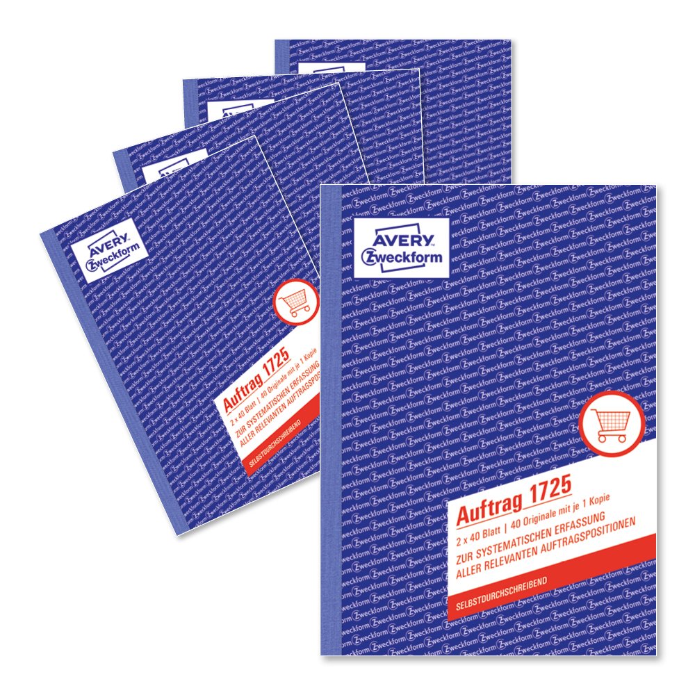 Avery Zweckform 1725-5 Delivery Note Pad A5 5-Pack 2x 40 Sheets