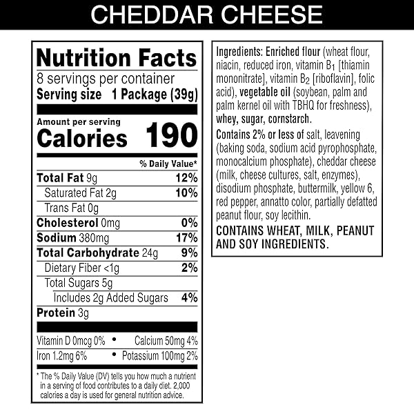 AUSTIN CHEDDAR CHEESE FLAVORED SANDWICH CRACKERS, LUNCH SNACKS, 11OZ TRAY (8 PACKS)