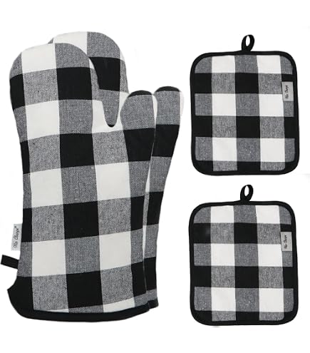 Lot De 4 Sets De Table Rectangulaires En Polypropylène à Carreaux Noir Et Blanc - Faciles à Nettoyer