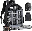 TARION Camera Backpack Bag Small - Professional DSLR Camera Bag with Waterproof Rain Cover Laptop Compartment Photograhy Back