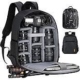 TARION Camera Backpack Bag Small - Professional DSLR Photography Case with 13 inch Laptop Compartment
Waterproof Rain Cover