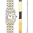 Sekonda Monica Gift Set Ladies 20mm Quartz Watch in White with Analogue Display, and Two Tone Alloy Strap 49039