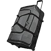 REDCAMP Large Rolling Duffle Bag with Wheels and Handle, 30-Inch Durable Heavy Duty Wheeled Travel Duffel Luggage, 2 Layers of Space